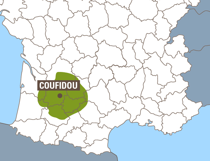 Carte coopÃ©rative Coufidou Lot et Garonne - purÃ©e de pruneaux bio Ã©quitable